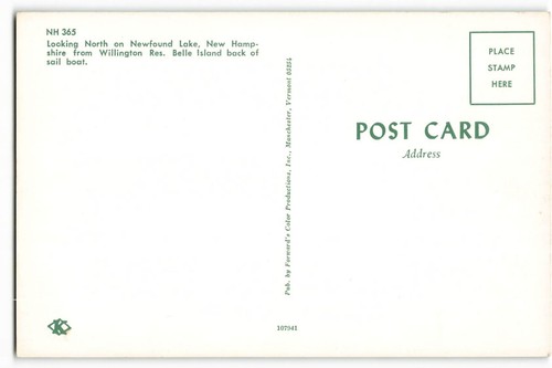 Looking north on Newfound Lake, New Hampshire - Koppel Color VTG Postcard ME9. - Picture 2 of 2