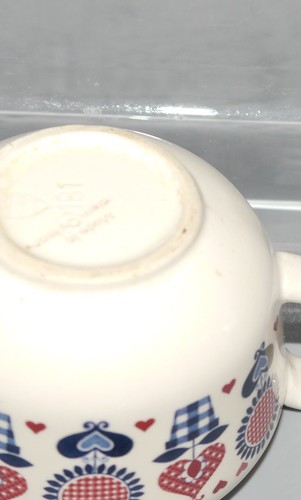 Wächtersbach Keramik 1832 Germany Resi Karo Herz Milchkännchen 8,5 cm Dm - Bild 2 von 2