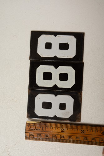 Set of Porcelain Enamel Numeral (N7R) Service Station Grocery Store 156 Numbers - Picture 7 of 13