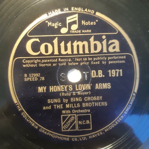 Bing Crosby Mills Brothers Paradise My Honey's Lovin' Arms UK 78rpm Shellac 10" - Picture 2 of 8