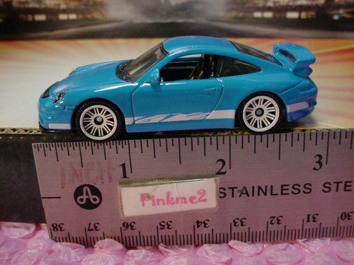 2025 PORSCHE HEROES Design 2007 PORSCHE 911 GT3 ☆ blue;white☆Matchbox LOOSE - Picture 4 of 4