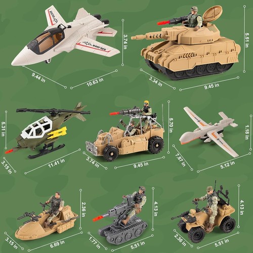 Juego completo del ejército con 70+ soldados y vehículos realistas - regalo perfecto - Imagen 7 de 11