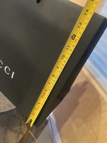 NUOVO Gucci autentico nero shopping paper bag regalo tote bag grande/X-large 19”x14”x7” - Foto 4 di 5