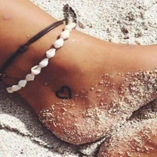 Ankle Bracelet Shell String Foot Beach Anklets For Women Adjustable Jewellery