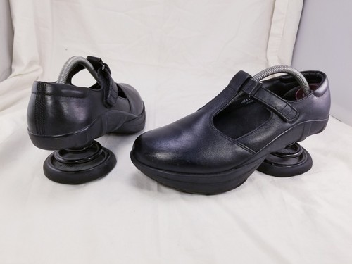 Z COIL MARY JANES PAIN RELIEF WOMAN SHOES BLACK LEATHER SIZE 8 EUC - Picture 4 of 9