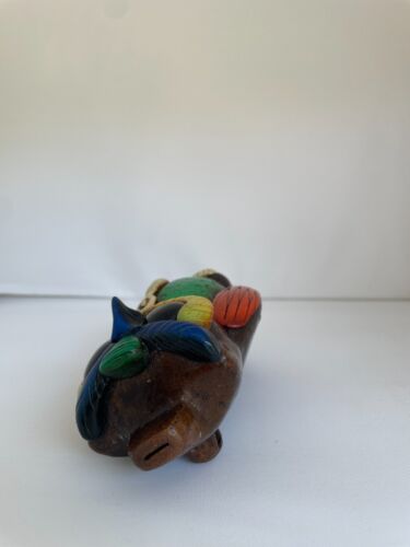 Unique Aztec Death Whistle Owl - Colorful, Hand Made - Mexican Pottery - Picture 2 of 7