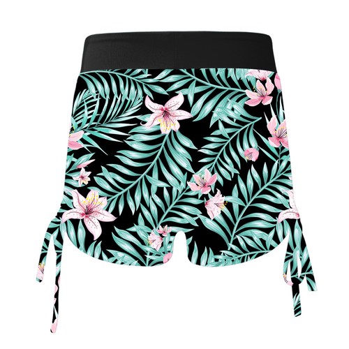 Kids Girls Shorts Bikini Briefs Surfing Pants Workout Costume Side Drawstring - Picture 18 of 42