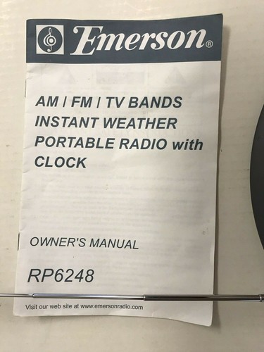 Emerson Instant Weather Band Radio W TV Sound Antenna Storm Warning Boat News - Picture 3 of 4