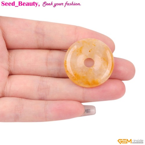 Natural Amethyst Quartz Stone Circle Donuts Beads Pendant/GUASHA Jewelry Making - 第 106/299 張圖片