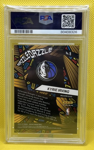 2022 Mosaic KYRIE IRVING #8 RAZZLE DAZZLE #2 PSA 10 DALLAS MAVERICKS NBA PANINI - Picture 5 of 5