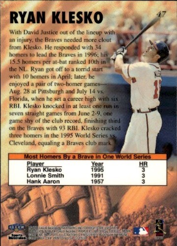 1997 Sports Illustrated #47 Ryan Klesko - Picture 2 of 2