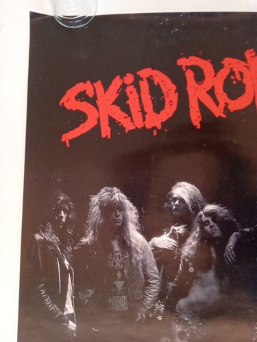 Póster Skid Row Vintage Original 1980 Banda de Metal Heavy Rock Promo Arte Foto Rara - Imagen 2 de 6