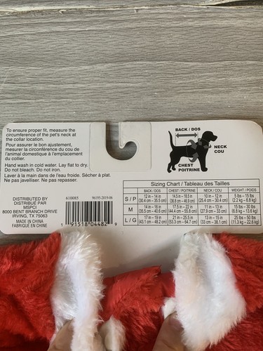 Hunde Weihnachtsmann Haustier Kostüm Größe Medium Neu Mit Etikett. Siehe Fotos - Bild 3 von 4