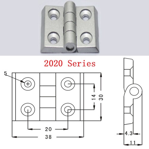 Aluminum T-slot Hinge Profile Accessories 2020 3030 4040 Series CNC 3D Door - Picture 12 of 17