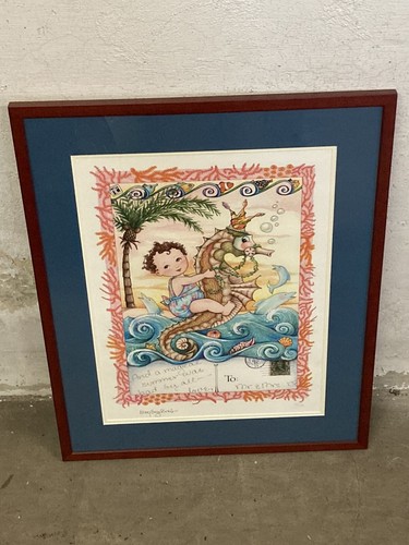 Vintage Signed Framed 28x23in Mary Engelbrite Signed Print *RARE* - Picture 1 of 6