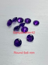 Wholesale Lot Natural Amethyst Faceted Round Cut 6x6 mm 10 Pcs Loose Gemstone