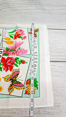 Calendario vintage 1995 quattro stagioni tessuto lino da appendere a parete 24,5x15" - Foto 6 di 6