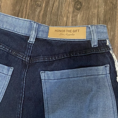 Honor The Gift Patchwork Jeans 'Indigo' Women’s Medium Twill Denim Navy Blue - Picture 9 of 11