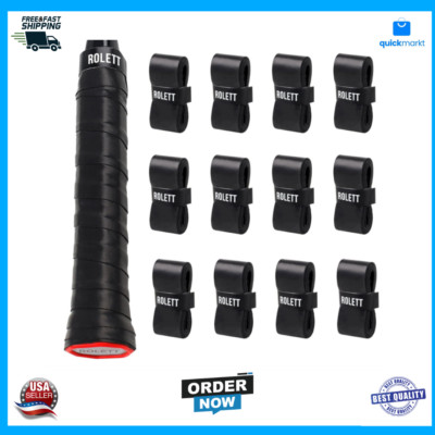 12 Pack Tennis Racket Grip Tape, Precut anti Slip Tennis Grip Tape, Absorbent **