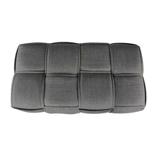 Hocker Sitzhocker Sitzbank Sitzwürfel Pouf Fußhocker Sitztruhe Grau Homestyle4u - Bild 8 von 9