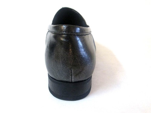 Vestido Mocasín Hombre Antonio Zengara Negro/Plateado Diseño Tribal Puntera Puntiaguda A400771 - Imagen 4 de 6