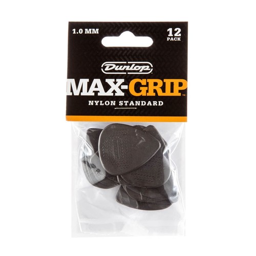Dunlop 449P1.0 Nylon Max-Grip 1.0 mm Standard Guitar Picks, 12 Pack - Picture 3 of 4
