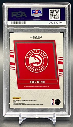 2023 Kobe Bufkin Donruss Optic Choice Auto PSA 10 RC Rookie Gem Mint - Picture 2 of 2