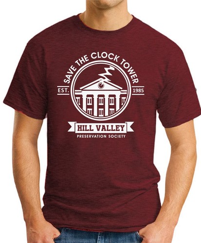 CAMISETA SAVE THE CLOCK TOWER Regreso al Futuro Novedad Geek Nerd Hombre Top - Imagen 6 de 22