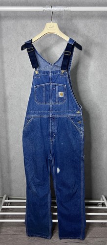 Carhartt Bib Overall 32 x 30 Carpenter Wide Leg Denim Vintage