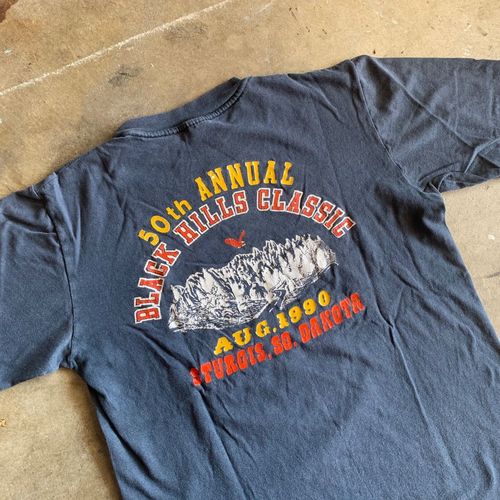 1990 VINTAGE 90s STURGIS MOTORCYCLE RALLY T-SHIRT SZ M HARLEY DAVIDSON BIKER 80s - Picture 13 of 13