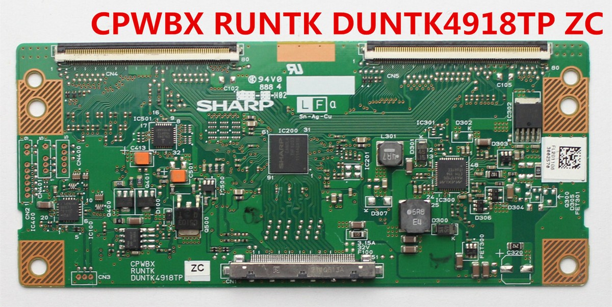 SHARP LCD CONTROLLER T-CON BOARD CPWBX RUNTK DUNTK 4918TP ZC