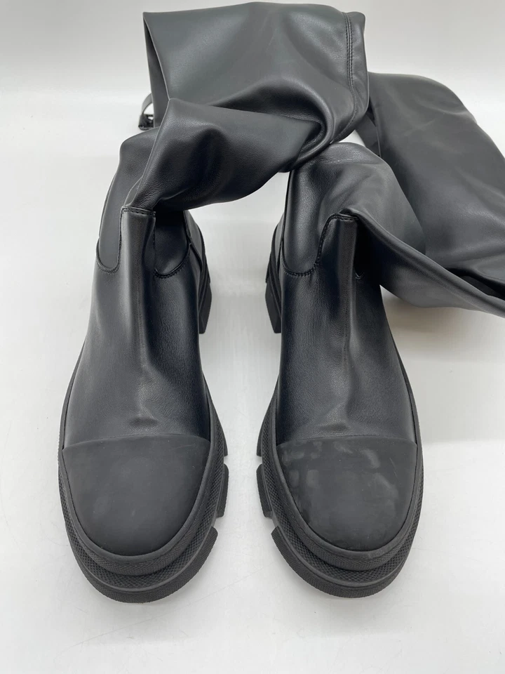 Bottes chaussettes Philosophy en simili cuir noir taille EU 40 UK 7 - Photo 3/4