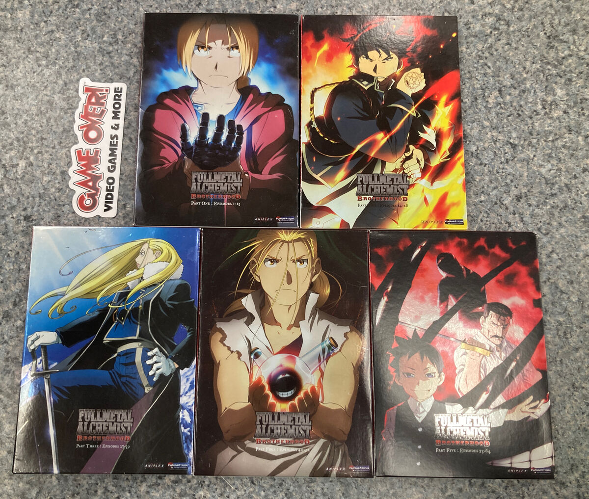 Full Metal Alchemist Brotherhood Anime Complete Collection Parts 1,2,3,4,5  OOP