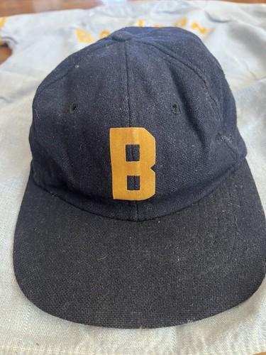 Antique 1920s 30s MacGregor Denim Yankees Youth Baseball Jersey & Hat Uniform - Picture 8 of 10