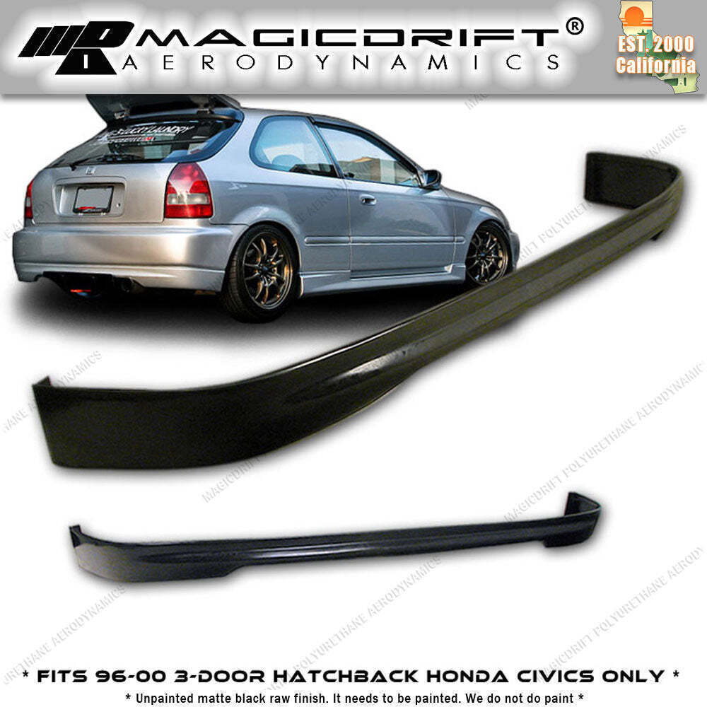 For 96-00 Honda Civic EK9 Type R CTR REAR Bumper PU Lip 3DR
