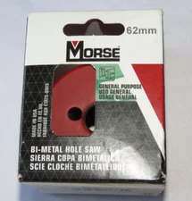 M.K. Morse 62mm Bimetal Hole Saw MHS385 177399, Made in USA