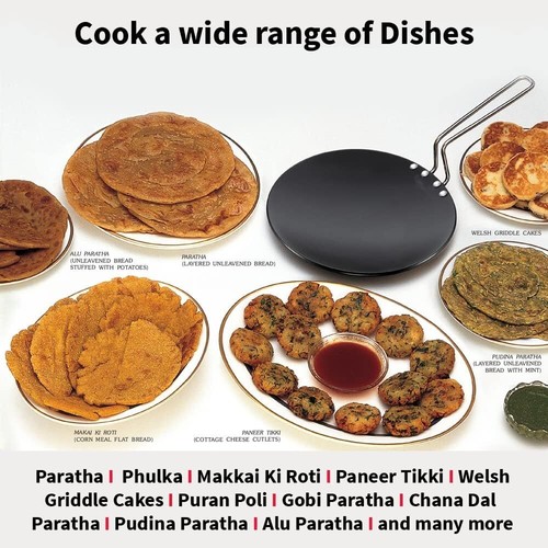 Hawkins - Futura Black Hard Anodised-Non stick Concave Tava Griddle HEAVY DUTY - Picture 23 of 37
