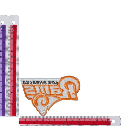 10 pezzi Los Angeles Rams Horns Up Nation misura 4,0"x2,5" ferro da cucire su toppa fai da te - Foto 11 di 12