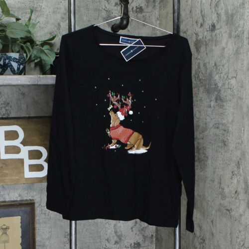 nWT Karen Scott Embellished Graphic Print Long Sleeve Christmas Top. 100106376MS - Picture 34 of 121