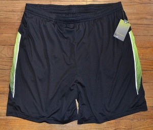 Tek Gear Performance Shorts Men/'s Training Short DryTek Wicking Black w// Yellow