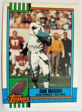 1990 NFL TOPPS DAN MARINO FOOTBALL CARD #323 Miami Dolphins