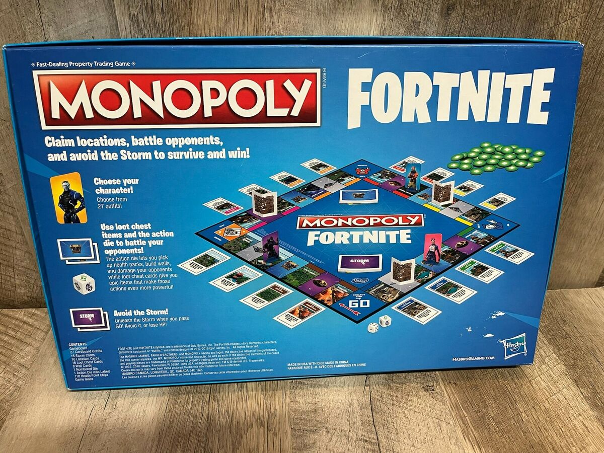 Hasbro FORTNITE MONOPOLY Ages 13+ 2-7 Players