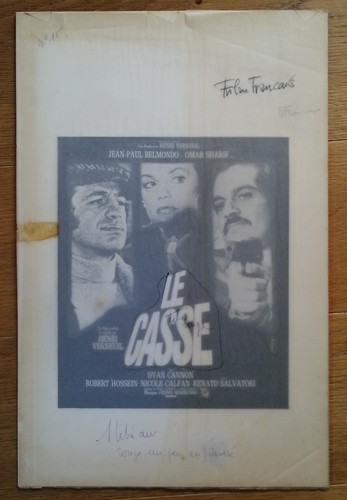 LE CASSE jean-paul belmondo maquette original ARTWORK affiche cinema '71 - Picture 2 of 2