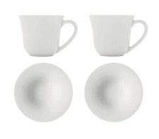 Alessi 4 Tazzine Caffè Ku + 4 Sottotazze By Toyo Ito Miglior Prezzo