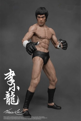 Figura de acción de PVC de 19 cm modelo juguete Bruce Lee promotor chino de Kung Fu del Reino Unido 🇬🇧 - Imagen 2 de 3