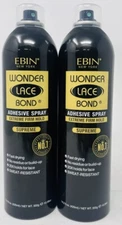 Ebin Wonder Lace Bond Wig Adhesive Spray  Extreme Firm Hold { 2 Bottles} 420 Ml