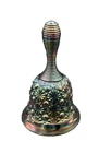 Fenton Rainbow Iridescent Amethyst Carnival Glass Daisy and Button Bell