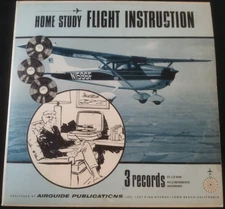 HOME STUDY FLIGHT INSTRUCTIONS ~ 3 LP SET 1958 EX ~ AIRGUIDE PUBLICATIONS