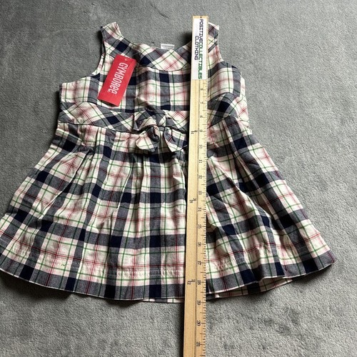 Gymboree Dress Girl Size 8 Multicolor Plaid Ribbon Waistband Sleeveless! - Picture 4 of 9