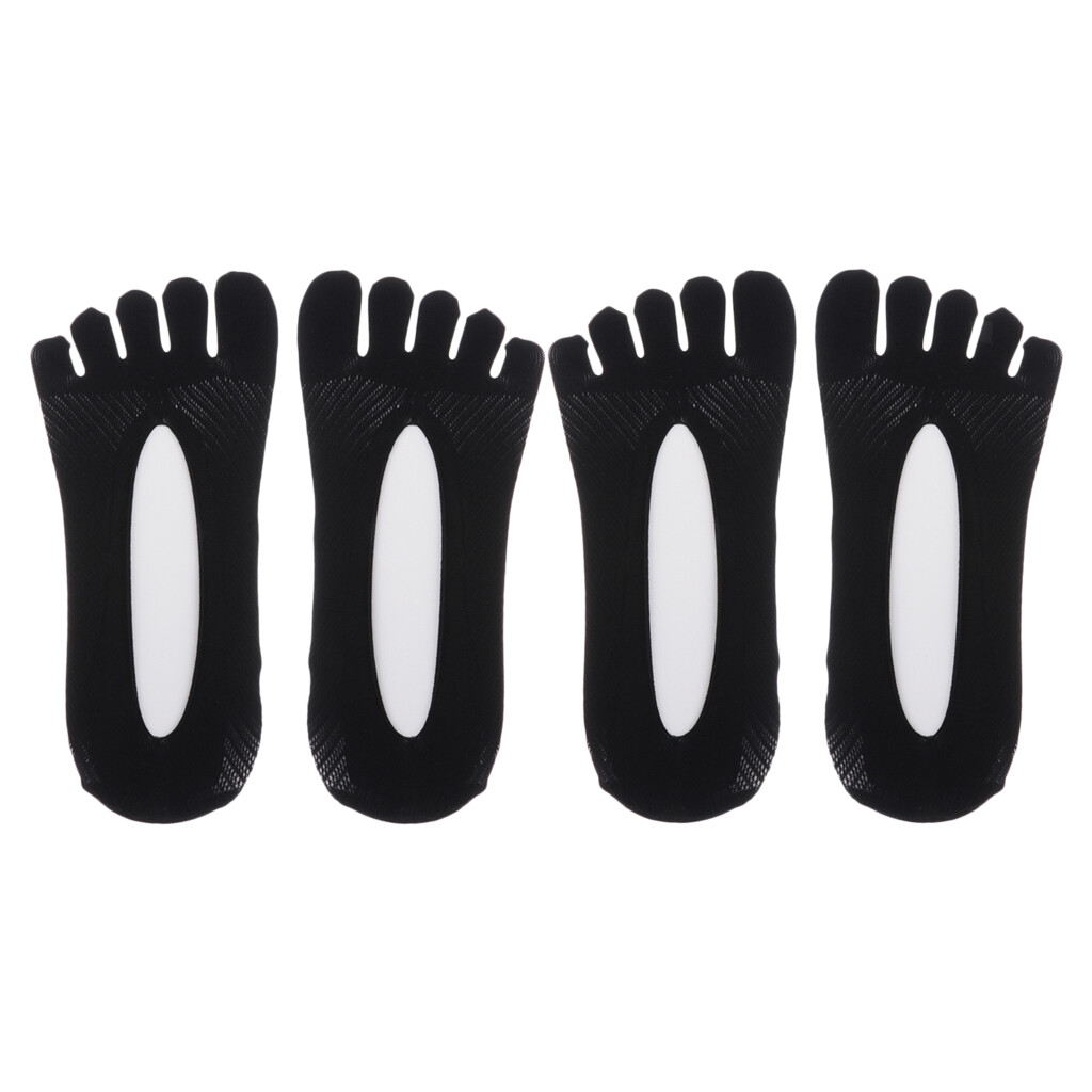 4 Paar Zehen Socken Low Cut Fünf Finger Socken Bootssocken weichen und 4 Paar Zehen Socken Low Cut Fünf Finger Socken Bootssocken weichen und